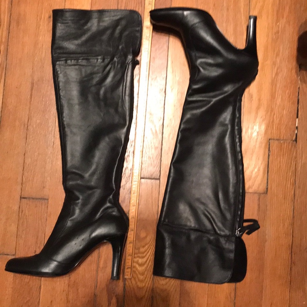 Ralph Lauren Beatrice Over the Knee Leather Boots - Picture 1 of 8